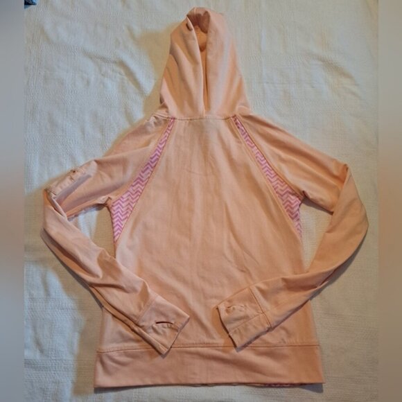 Turtles & Tees girls size L or 10/12 hoodie GUC peach with pink - Picture 4 of 5